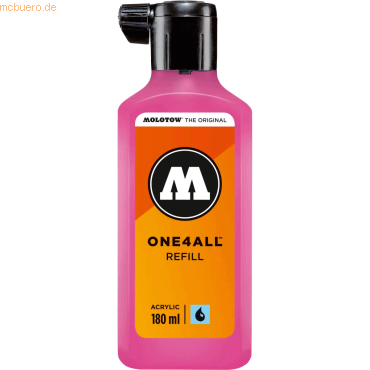 Molotow Nachfülltinte One4All für Permanentmarker 180ml neonpink fluor von Molotow