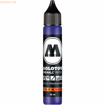 Molotow Nachfülltinte One4All für Permanentmarker 30ml echtblau von Molotow