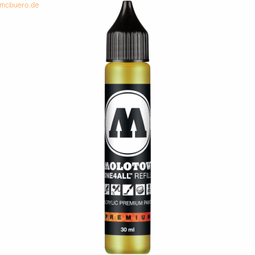 Molotow Nachfülltinte One4All für Permanentmarker 30ml neongelb fluore von Molotow