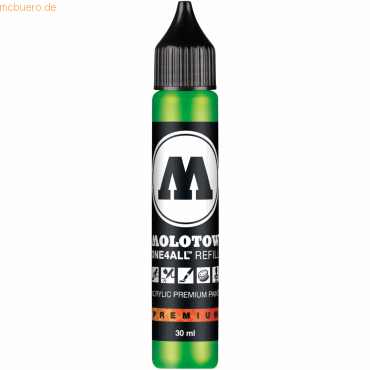 Molotow Nachfülltinte One4All für Permanentmarker 30ml neongrün fluore von Molotow