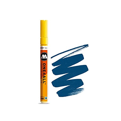 Molotow ONE4ALL Acryl-Marker, 2 mm, stoßblau, 1 Stück (127.205) Paint Marker - 1.5mm petrol von Molotow