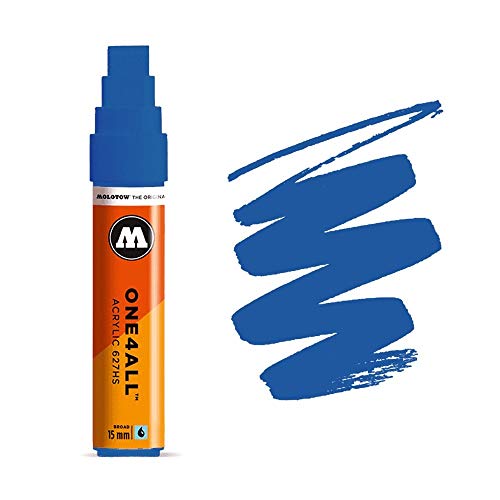 Molotow ONE4ALL Acryl-Marker, 2 mm, stoßblau, 1 Stück (127.205) Paint Marker - 15mm true blue von Molotow