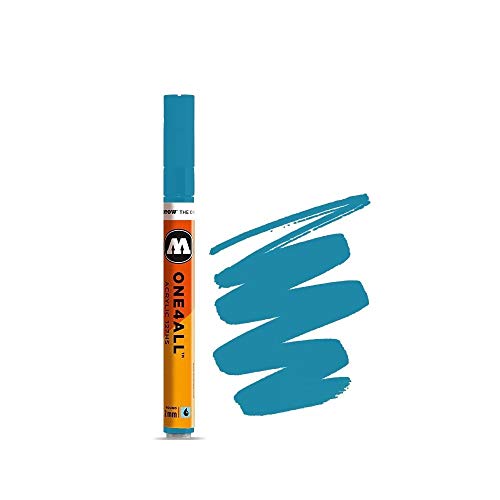 Molotow ONE4ALL Acryl-Marker, 2 mm, stoßblau, 1 Stück (127.205) Paint Marker - 4mm Shock Blue von Molotow