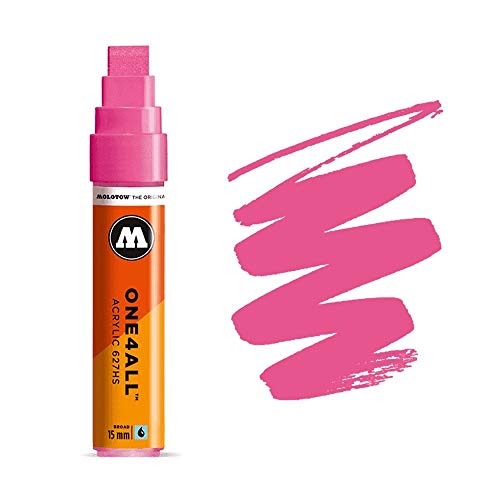 Molotow ONE4ALL Acrylfarben-Marker, 15 mm, Neonrosa, je 1 Stück (627.208) von Molotow