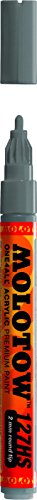 Molotow ONE4ALL Acrylfarben-Marker, 2 mm, grau blau dunkel, je 1 Stück (127.244) von Molotow