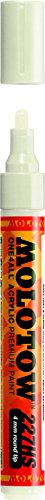 MOLOTOW ONE4ALL Acrylfarben-Marker, 4 mm, je 1 Stück (227.235) 229, Naturweiß von MOLOTOW