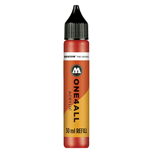 Molotow ONE4ALL Refill Acryl, Farbe 013 verkehrsrot 30 ml, Nachfülltinte für Permanentmarker von Molotow