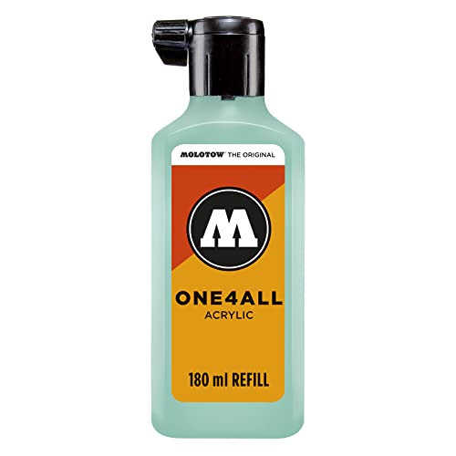 Molotow ONE4ALL Refill Acryl, Farbe 020 lago blau pastell 180 ml, Nachfülltinte für Permanentmarker von Molotow