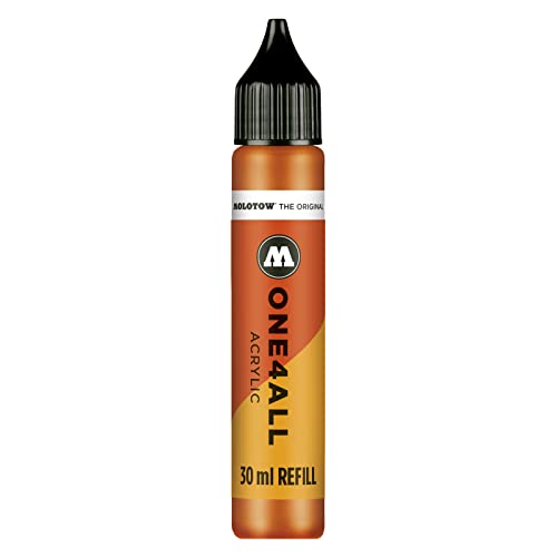 Molotow ONE4ALL Refill Acryl, Farbe 085 dare orange 30 ml, Nachfülltinte für Permanentmarker von Molotow