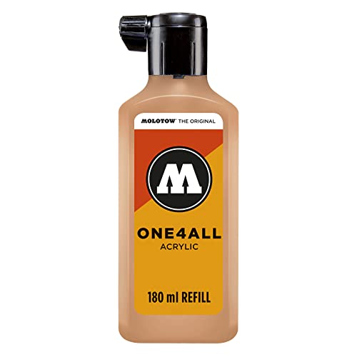 Molotow ONE4ALL Refill Acryl, Farbe 117 pfirsich pastell 180 ml, Nachfülltinte für Permanentmarker von Molotow