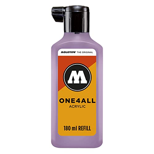 Molotow ONE4ALL Refill Acryl, Farbe 201 flieder pastell 180 ml, Nachfülltinte für Permanentmarker von Molotow