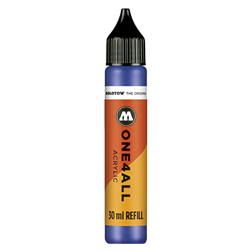 Molotow ONE4ALL Refill Acryl, Farbe 204 echtblau30 ml, Nachfülltinte für Permanentmarker von Molotow