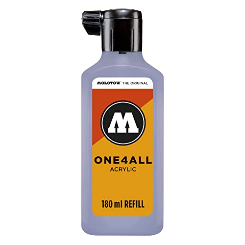 Molotow ONE4ALL Refill Acryl, Farbe 209 blau violett pastell 180 ml, Nachfülltinte für Permanentmarker von Molotow