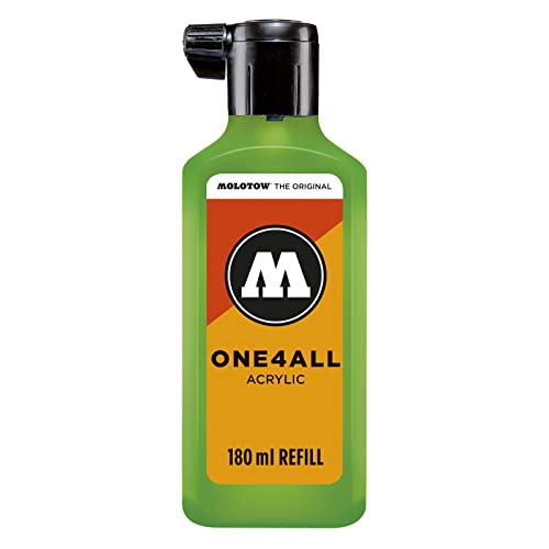 Molotow ONE4ALL Refill Acryl, Farbe 222 kacao77 universes green 180 ml, Nachfülltinte für Permanentmarker von Molotow