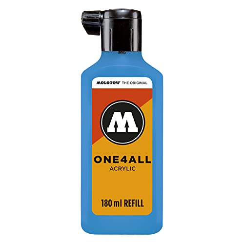 Molotow ONE4ALL Refill Acryl, Farbe 230 schock blau 180 ml, Nachfülltinte für Permanentmarker von Molotow