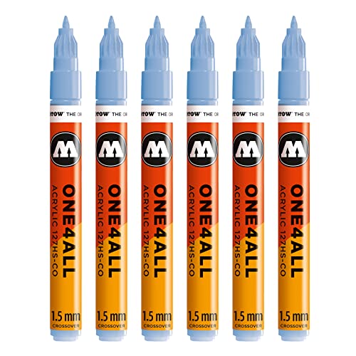 Molotow One4All 127HS-CO Acryl Marker (1,5 mm Strichstärke, hochdeckend und permanent, UV-beständig, für fast alle Untergründe) 6 Stück Farbe 202 keramik hell pastell von MOLO7