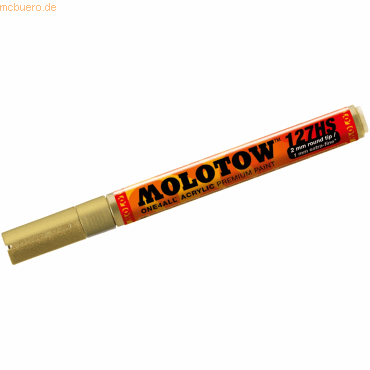 Molotow Permanentmarker One4All 127 HS nachfüllbar 2mm metallic gold von Molotow