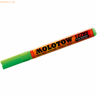 Molotow Permanentmarker One4All 127 HS nachfüllbar 2mm neongrün fluore von Molotow