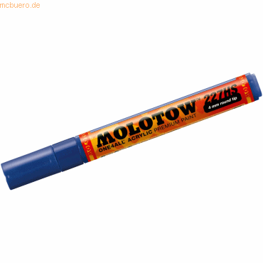 Molotow Permanentmarker One4All 227 HS nachfüllbar 4mm echtblau Molotow Permanentmarker One4All 227 HS nachfüllbar 4mm echtblau von Molotow