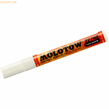 Molotow Permanentmarker One4All 227 HS nachfüllbar 4mm naturweiß von Molotow