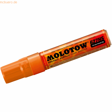 Molotow Permanentmarker One4All 627 HS nachfüllbar 15mm dare orange von Molotow