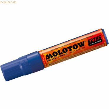 Molotow Permanentmarker One4All 627 HS nachfüllbar 15mm echtblau von Molotow