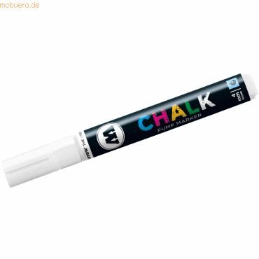 Molotow Windowmarker Pump Marker Chalk nachfüllbar 4mm weiß von Molotow