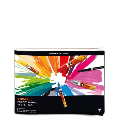 Molotow Zeichenblock A4 quer, ONE4ALL Professional Sketchpad, DIN A4, Querformat landscape von Molotow