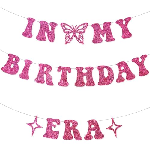 In My Birthday Era Mädchen Geburtstag Party Dekoration, Rose Red Banner für Mädchen Party Supplies In My Birthday Era Mädchen Geburtstag Party Dekoration, Rose Red Banner für Mädchen Party Supplies von Molygar