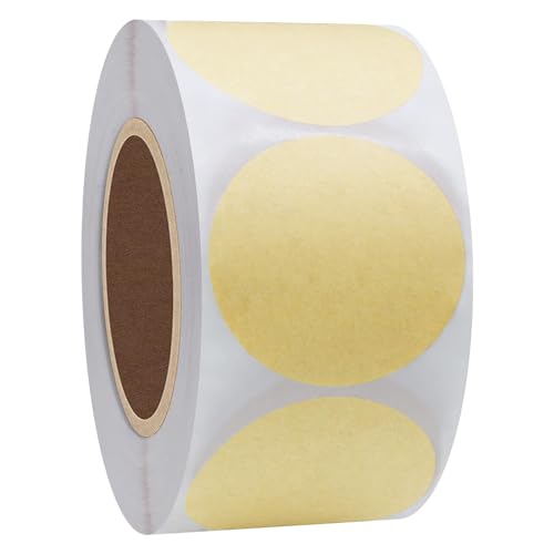 500 Stück Kraftpapier Aufkleber, Braune Kraft Kreis Aufkleber, Kraft Braun Runde Aufkleber Etiketten, für Namensaufkleber, Marmeladenetiketten, Handgemachte Geschenk-Deko-Aufkleber (2in) von Molyorch