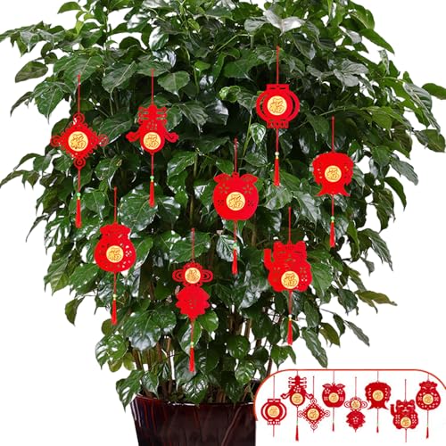 Molyorch 24 StückChinesisches Neujahr Deko, Chinesische, Neujahrsdekorationen, Mini-roter chinesischer Knoten-Anhänge für Neujahr, Zuhause, Büro, Auto, Baum, Frühling, Dekorationen Molyorch 24 StückChinesisches Neujahr Deko, Chinesische, Neujahrsdekorationen, Mini-roter chinesischer Knoten-Anhänge für Neujahr, Zuhause, Büro, Auto, Baum, Frühling, Dekorationen von Molyorch