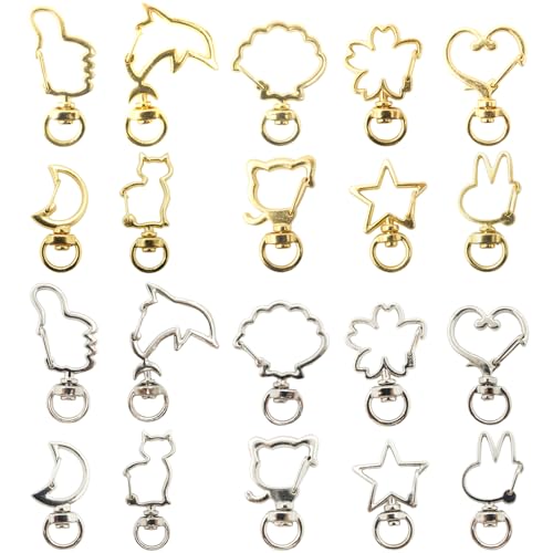 Molyorch 50 Stück Schlüsselring, Schlüsselanhänger Haken Klein, Metall Schlüsselanhänger Karabinerhaken Clip, Hummer Krallenverschlüsse, für Schlüsselanhänger, Handtasche, DIY-Zubehör Molyorch 50 Stück Schlüsselring, Schlüsselanhänger Haken Klein, Metall Schlüsselanhänger Karabinerhaken Clip, Hummer Krallenverschlüsse, für Schlüsselanhänger, Handtasche, DIY-Zubehör von Molyorch
