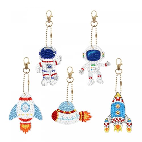 Diamantstickerei Anhänger Schlüsselanhänger 5 Stück - Im Weltraum Diamant Malunterlage Set für Erwachsene und Kinder, Mosaik Verlegung, Diamantbild, einzigartige Kunstwerke. Diamantstickerei Anhänger Schlüsselanhänger 5 Stück - Im Weltraum Diamant Malunterlage Set für Erwachsene und Kinder, Mosaik Verlegung, Diamantbild, einzigartige Kunstwerke. von Moments