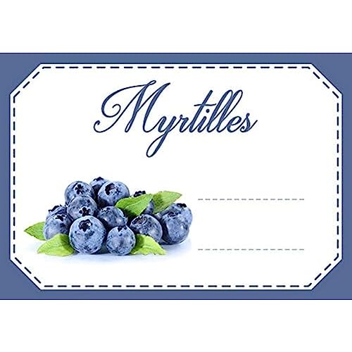 Mein Bio Garten 30 Stück selbstklebende Etiketten Blaubeere für Konfitüre, Kompott, Konserven Haus Mein Bio Garten 30 Stück selbstklebende Etiketten Blaubeere für Konfitüre, Kompott, Konserven Haus von Mon Bio Jardin