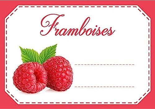 Mein Bio Garten 30 Stück selbstklebende Etiketten Himbeeren für Konfitüre, Kompott, Konserven Haus Mein Bio Garten 30 Stück selbstklebende Etiketten Himbeeren für Konfitüre, Kompott, Konserven Haus von Mon Bio Jardin