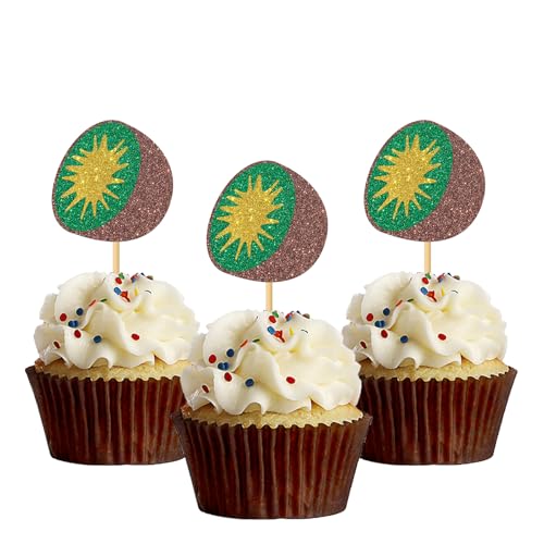 Kiwi-Obst-Cupcake-Topper, Kiwi-Party, Cupcake-Dekoration, Babyparty, Brautparty, Party-Dekoration, Mädchen, Geburtstagsparty-Dekorationen, Partea Time, Party, Cupcake-Topper, 24 Stück, Glitzer Kiwi-Obst-Cupcake-Topper, Kiwi-Party, Cupcake-Dekoration, Babyparty, Brautparty, Party-Dekoration, Mädchen, Geburtstagsparty-Dekorationen, Partea Time, Party, Cupcake-Topper, 24 Stück, Glitzer von MonMon & Craft