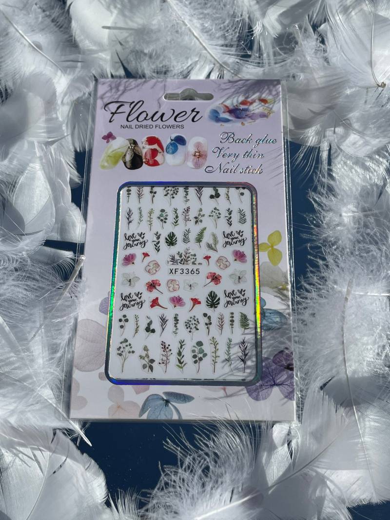 Blattnagel Sticker, Blumen Nagel Pflanzen Aufkleber, Selbstklebende Aufkleber von MonarchyandCo