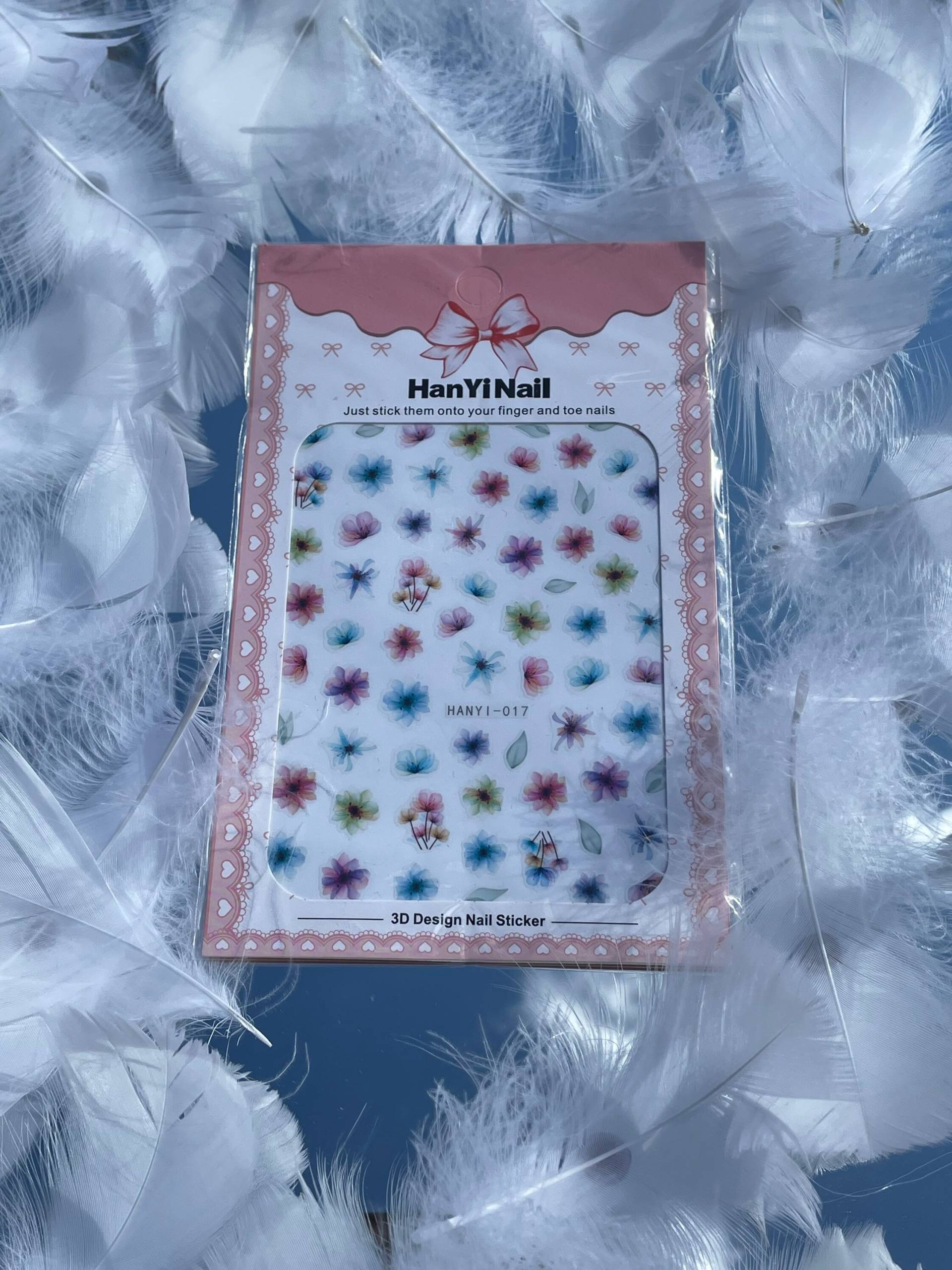 Flauschige Blumen Nagel Aufkleber, 3D Extra Dünne Selbstklebende Sticker, Sommer Sticker von MonarchyandCo