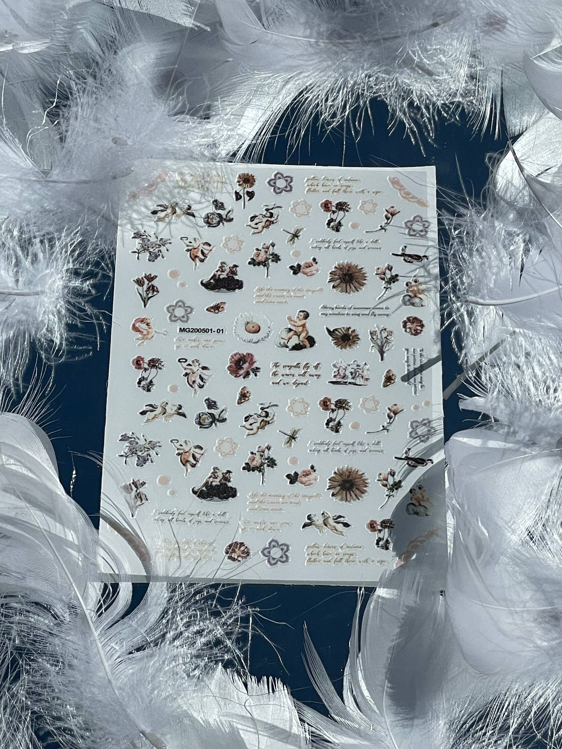 Renaissance Nagel Aufkleber, Engel Sticker, Blumen Cherub Nail Stickers, Zitat Decals, Art Renaissance Nagel Aufkleber, Engel Sticker, Blumen Cherub Nail Stickers, Zitat Decals, Art von MonarchyandCo