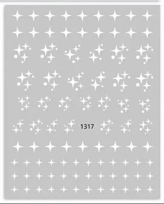 Stern Nagel Aufkleber, Himmel Weiße Sterne Astronomie Ultra Dünne Aufkleber Stern Nagel Aufkleber, Himmel Weiße Sterne Astronomie Ultra Dünne Aufkleber von MonarchyandCo