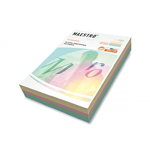 MONDI Ries Papier Mix Color A4 80 g ff.250 (5 weiche Farben) von Mondi