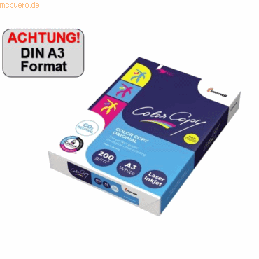 4 x Mondi Farblaserpapier Color Copy satiniert A3 200g weiß VE=250 Bla 4 x Mondi Farblaserpapier Color Copy satiniert A3 200g weiß VE=250 Bla von Mondi