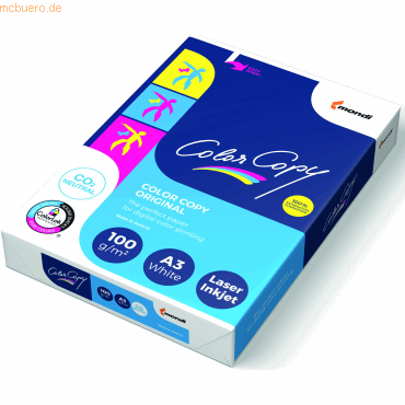 Mondi Kopierpapier Mondi ColorCopy A3 100g/qm weiß VE=500 Blatt von Mondi