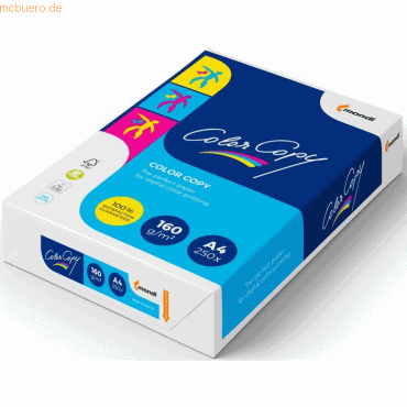 5 x Mondi Kopierpapier Mondi ColorCopy A4 160 g/qm weiß VE=250 Blatt 5 x Mondi Kopierpapier Mondi ColorCopy A4 160 g/qm weiß VE=250 Blatt von Mondi