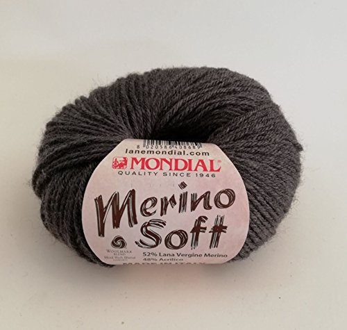 Mondial Knäuel, Wolle "Merino Soft" (704 Anthrazit) von Mondial