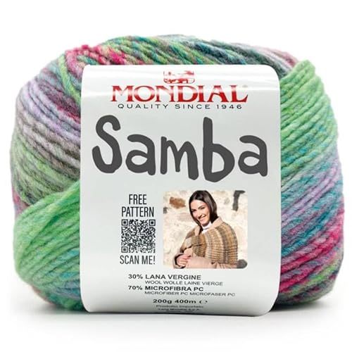 Mondial Samba Garn, Grün, Cod.654 von Mondial