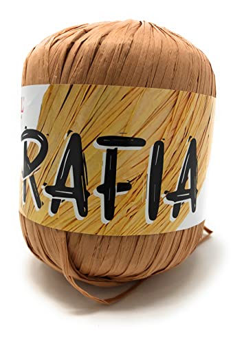 Mondial Wolle Art. Raffia 50 g 100 m Häkelnadel 4-4,5 aus natürlicher Viskose (980 Beige) von Mondial