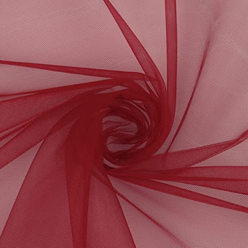 Tüll Hand Seide Schleier Braut Kleidung Hohe Qualität - Schnitt 100 cm für 280 cm (Rot Indien) von Mondo Tessuti