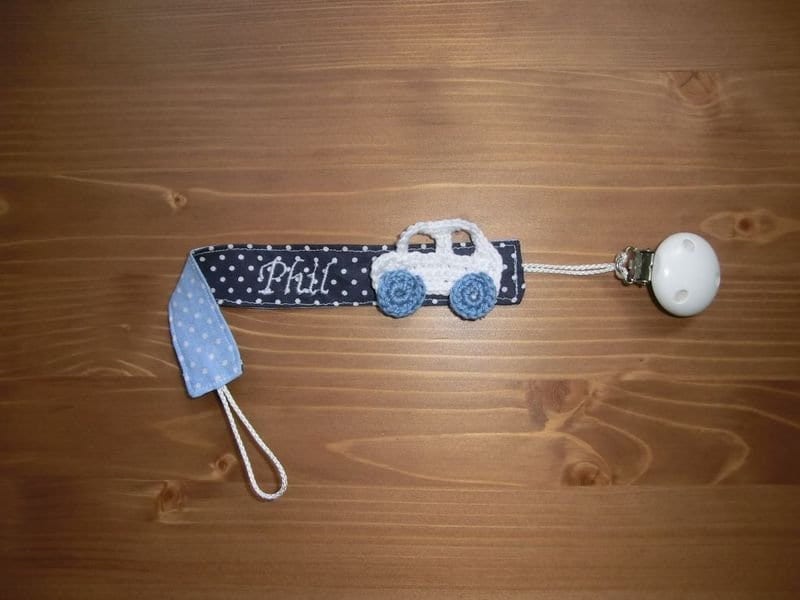 Schnullerband Dunkelblau Hellblau Auto Mit Namen Personalisiert/Schnullerhalter Schnullerkette Geschenk Zur Geburt Schnullerband Dunkelblau Hellblau Auto Mit Namen Personalisiert/Schnullerhalter Schnullerkette Geschenk Zur Geburt von Monemy