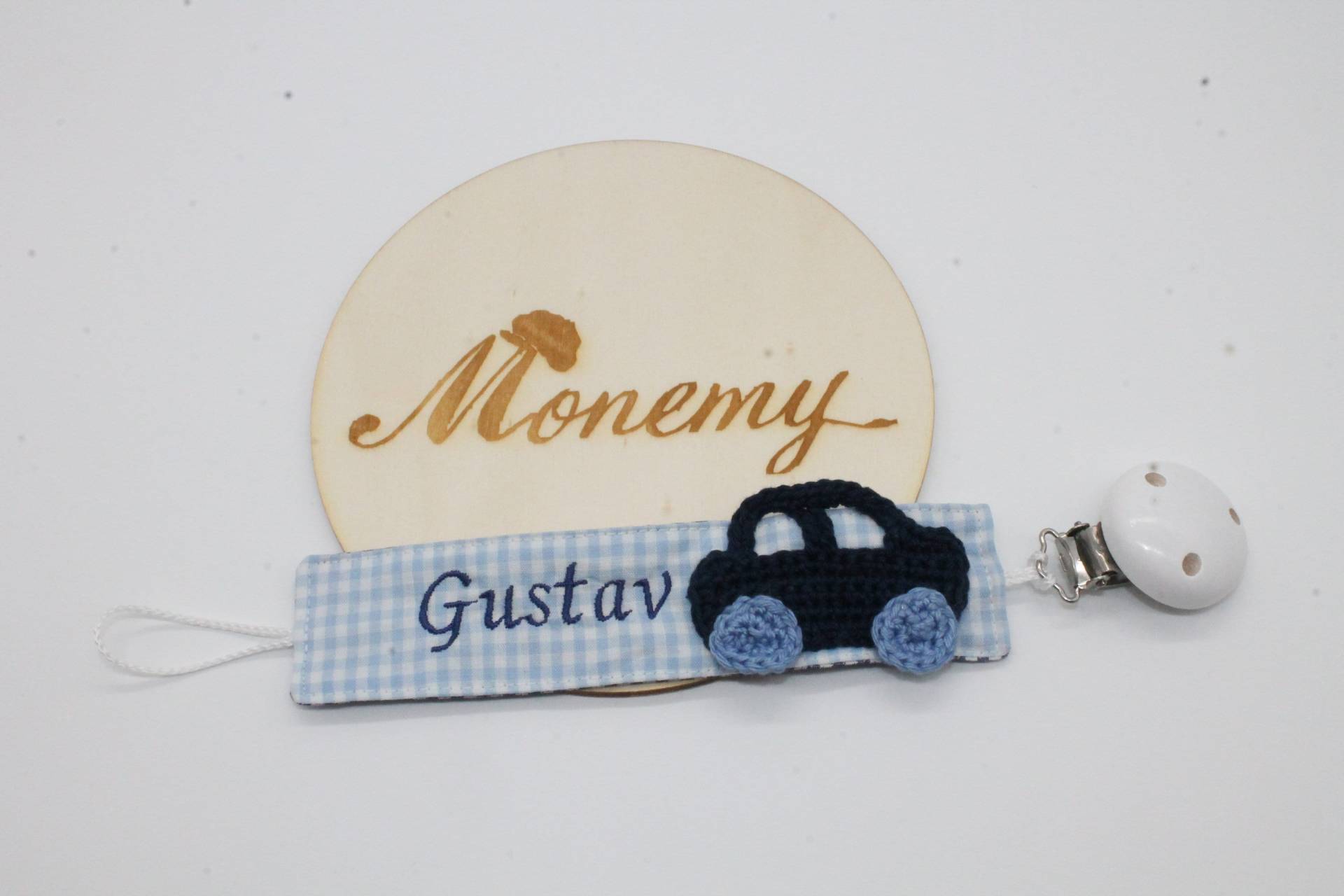 Schnullerband Hellblau Dunkelblau Karo Auto Mit Namen Personalisiert/Schnullerhalter Schnullerkette Geschenk Zur Geburt Schnullerband Hellblau Dunkelblau Karo Auto Mit Namen Personalisiert/Schnullerhalter Schnullerkette Geschenk Zur Geburt von Monemy